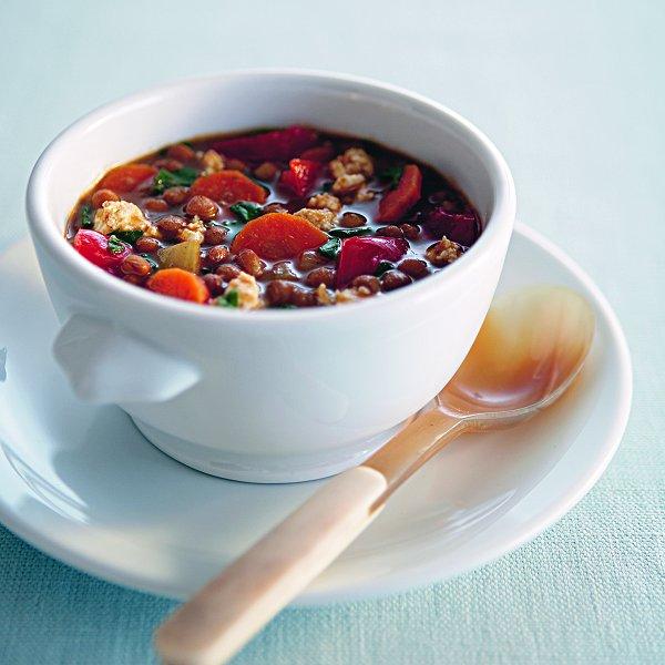 Slow-simmered split pea soup