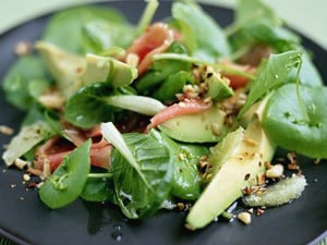 Healthy spinach salad
