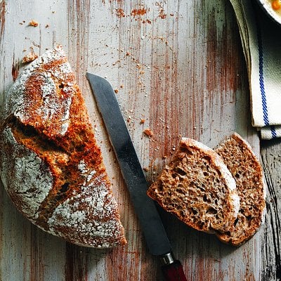 No-knead bran bread