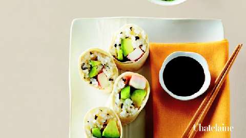 Easy-roll sushi wraps