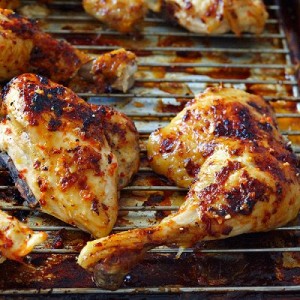 BBQ chicken with piri piri sauce