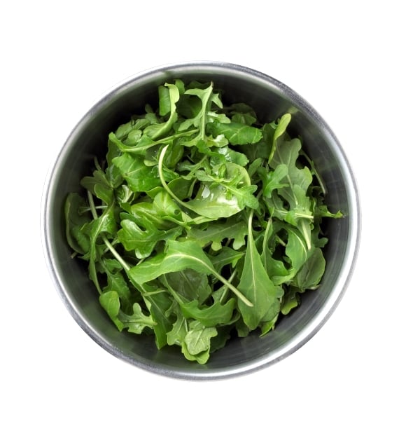 Arugula greens in a bowl
