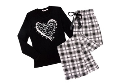 Black and white pajamas