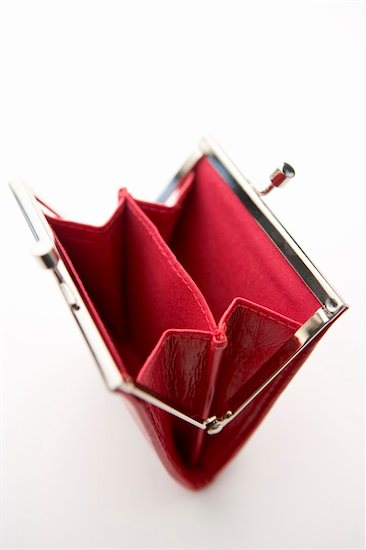 empty red wallet women