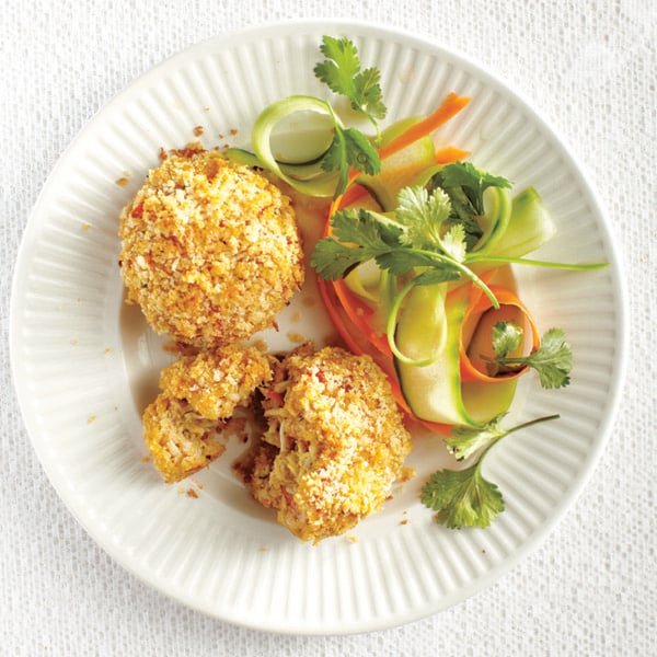 Quick curried crab cakes