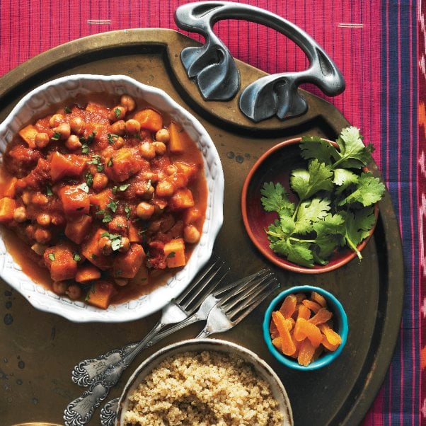 Moroccan vegetable stew in the slow-cooker