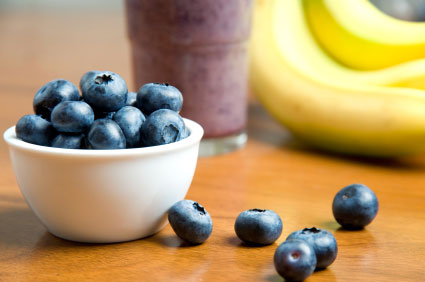 Blueberry, banana smoothie