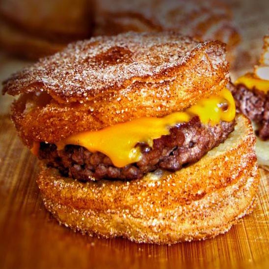 The Cronut burger from EPIC Burgers and Waffels 400