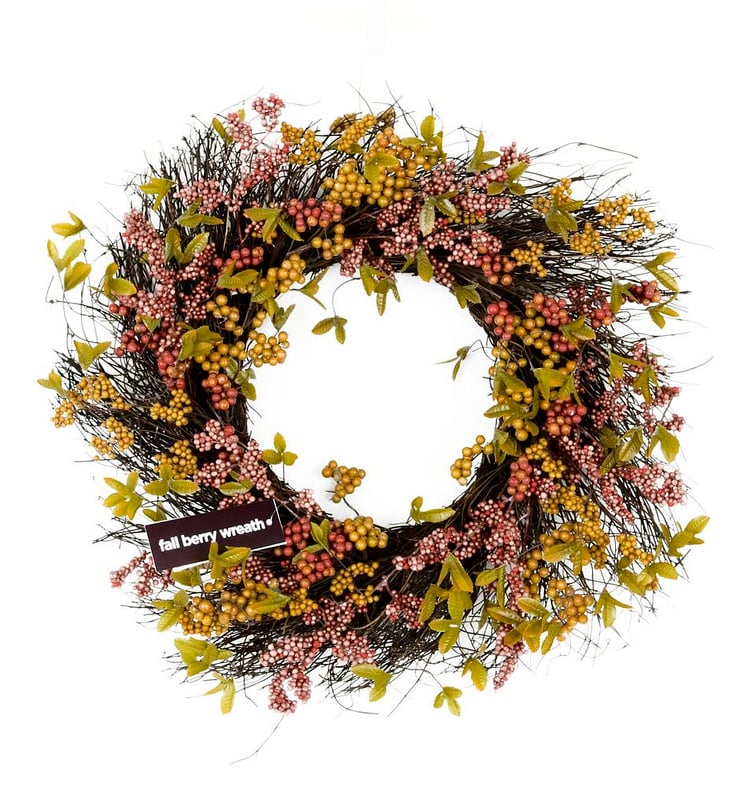 Fall autumn colourful twig and berrywreath Superstore