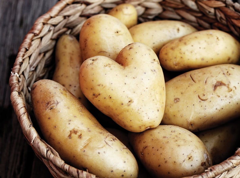 potatoes in basket