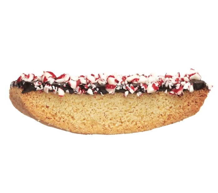 Christmas cookies: Chocolate candy cane biscotti