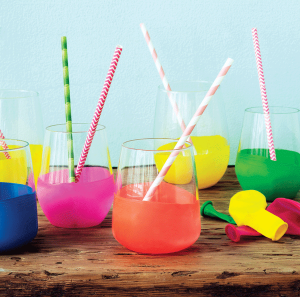 colourful-balloon-wrapped-glasses-party-DIY
