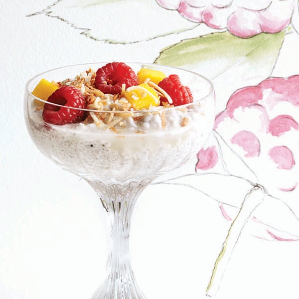 Chia and coconut pudding