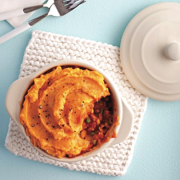 Turkey shepherd's pie with root vegetable topping