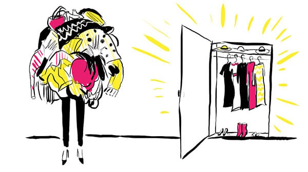 Marie Kondo joyful closet purge clean out
