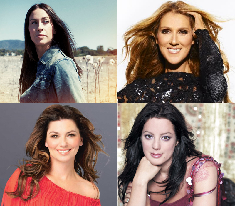 Alanis, Celine, Sarah and Shania ruled the '90s. Where's the respect?