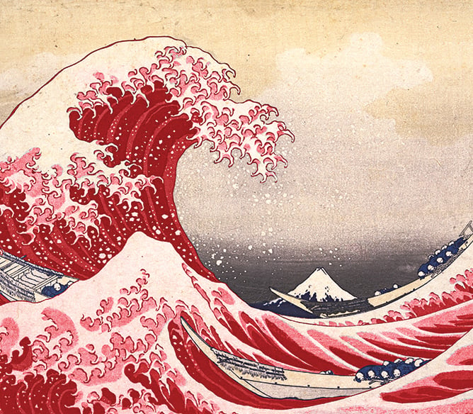 The Great Wave off Kanagawa, Hokusai.