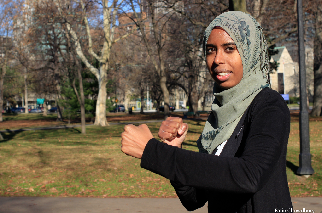 Muslim Wen-Do women's self-defence instructor Arij Elmi in Toronto. Photo: Fatin Chowdhury