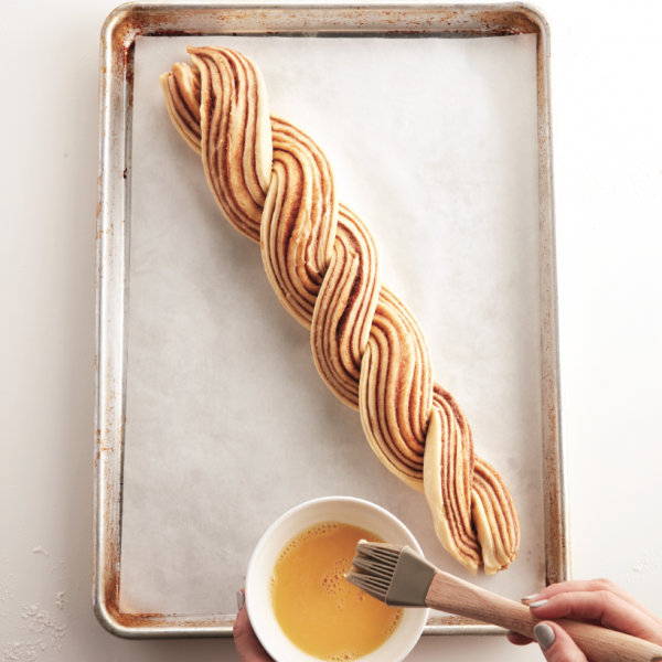 Weave the Cinnamon Twist Wreath pieces together