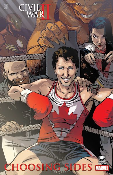 Trudeau, comic book star