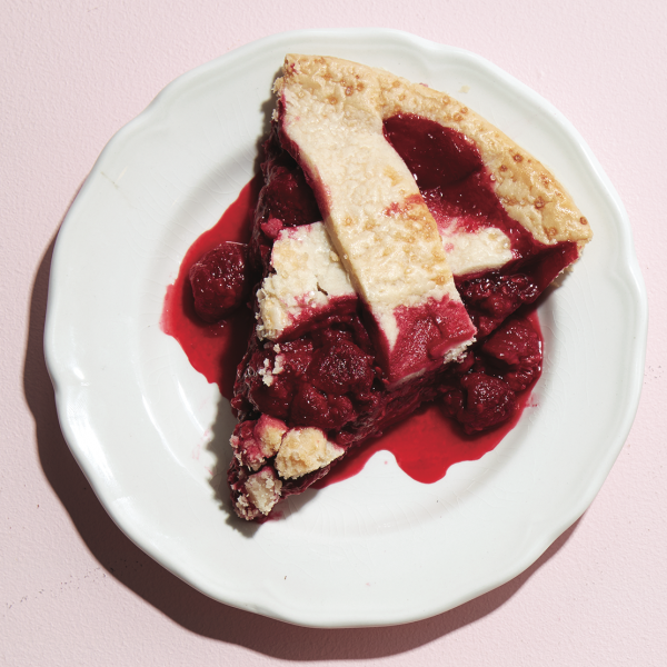 Raspberry pie with an all-shortening crust