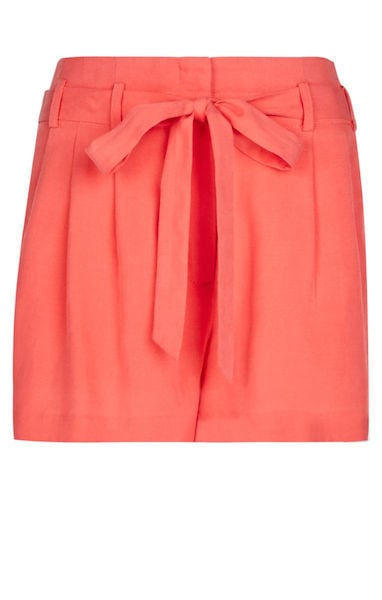 <p>These bright shorts are lightweight and comfortable making them perfect for sticky August days. The belted detail helps create the illusion of longer looking legs. $86 ($123), <a href="http://www.bcbg.com/en/aldan-belted-short/XRG7C869-630.html?dwvar_XRG7C869-630_color=630#start=1" target="_blank">BCBGMAXAZRIA</a>.</p>
