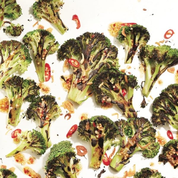 Broccoli recipes: Charred broccoli with chiles and curry dressing