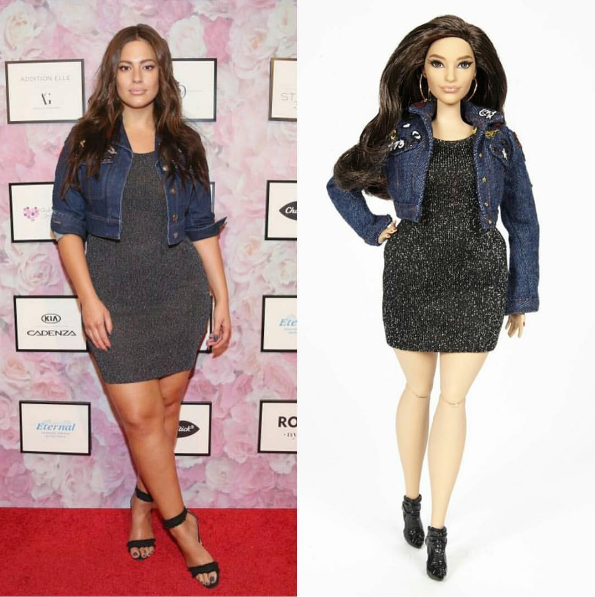 Ashley Graham and her barbie
