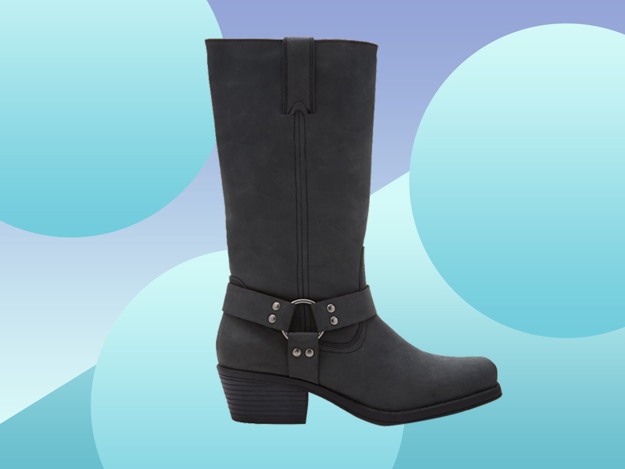 Black knee-high boots for wide calves