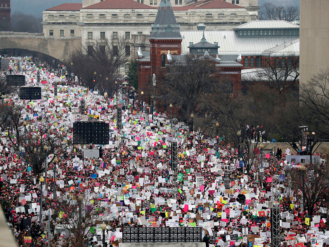 A crowd at the Women's March on Washington