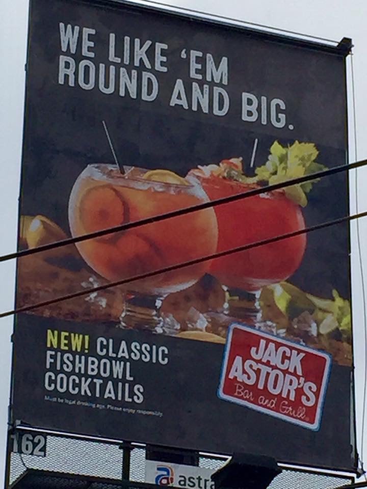 A Jack Astor's billboard in Toronto.