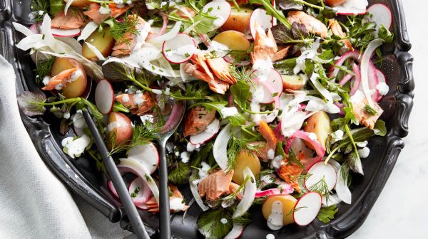Smoked trout salad with horseradish