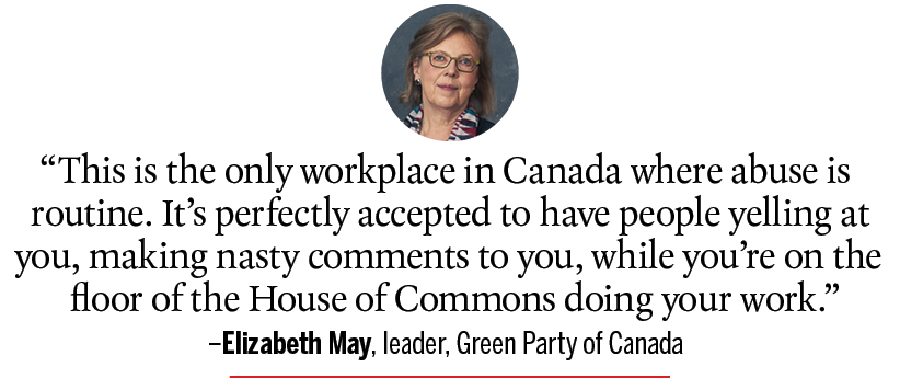 sexual harassment on parliament hill-Elizabeth May quote