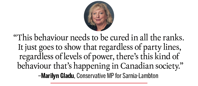 sexual harassment on parliament hill-Gladu quote