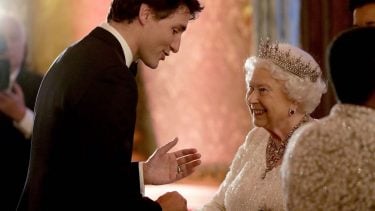 Justin Trudeau makes the Queen smile