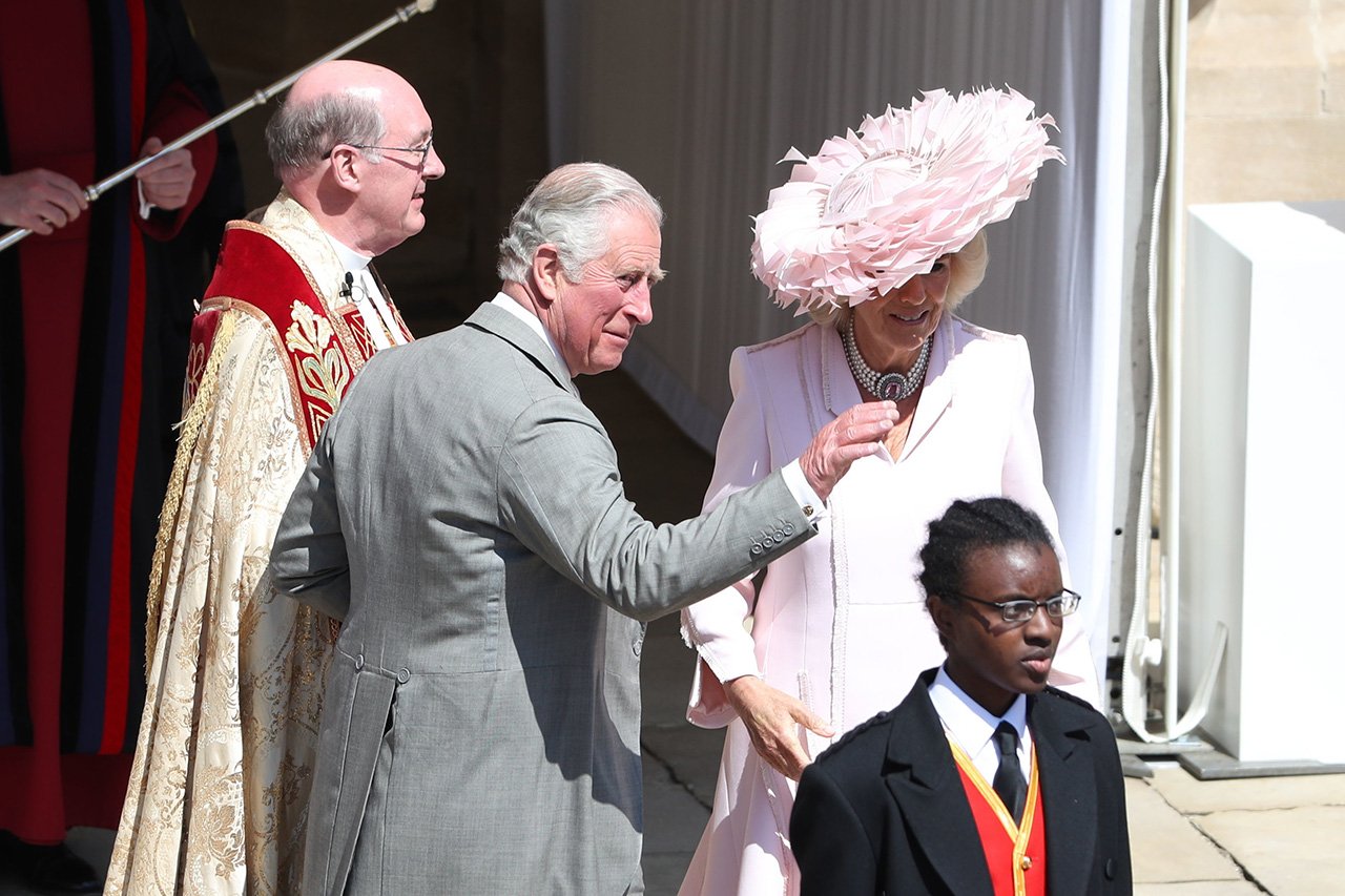 Camilla, Duchess of Cornwall, and Prince Charles, Duke of Cornwall, at the royal wedding