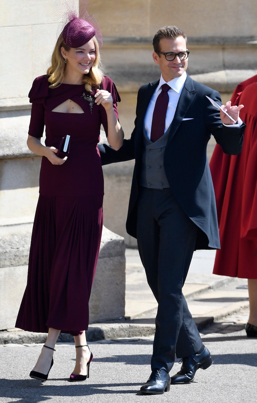Jacinda Barrett and Gabriel Macht arrive at the royal wedding of Meghan Markle and Prince Harry