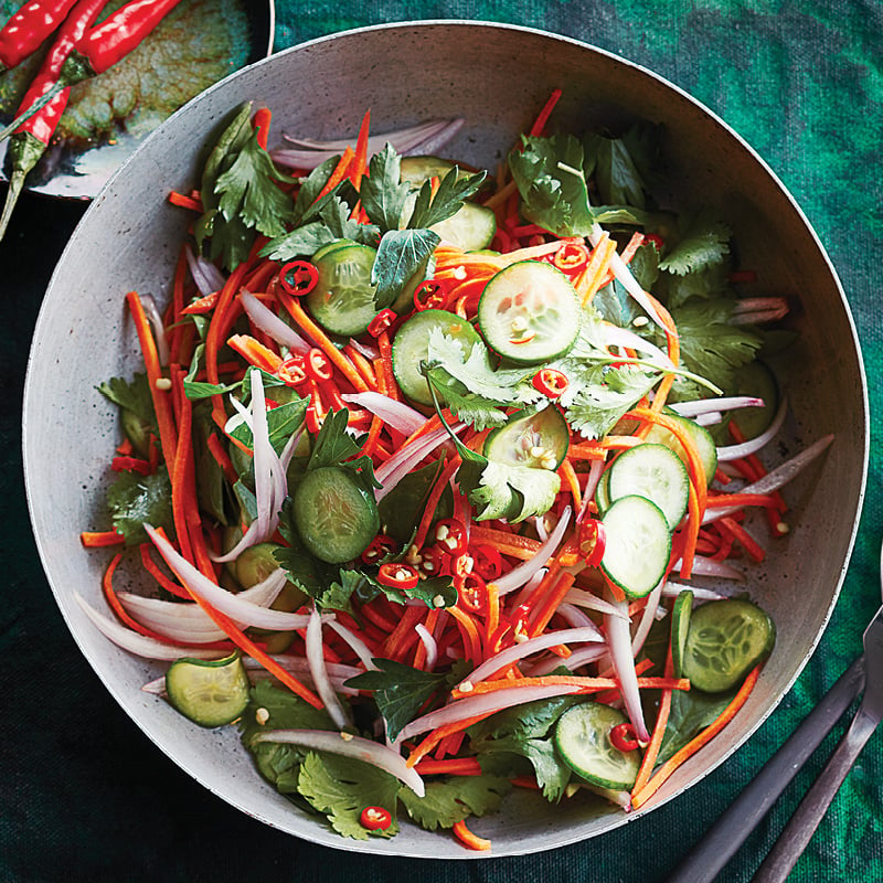 Thai basil and cilantro salad