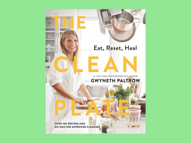 Gwyneth Paltrow cookbook The Clean Plate on a green background