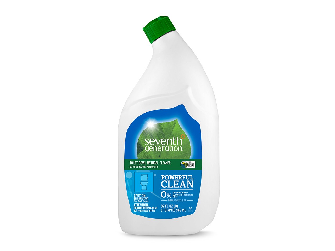 Eco-friendly cleaning products, Seventh Generation toilet bowl cleaner bottle