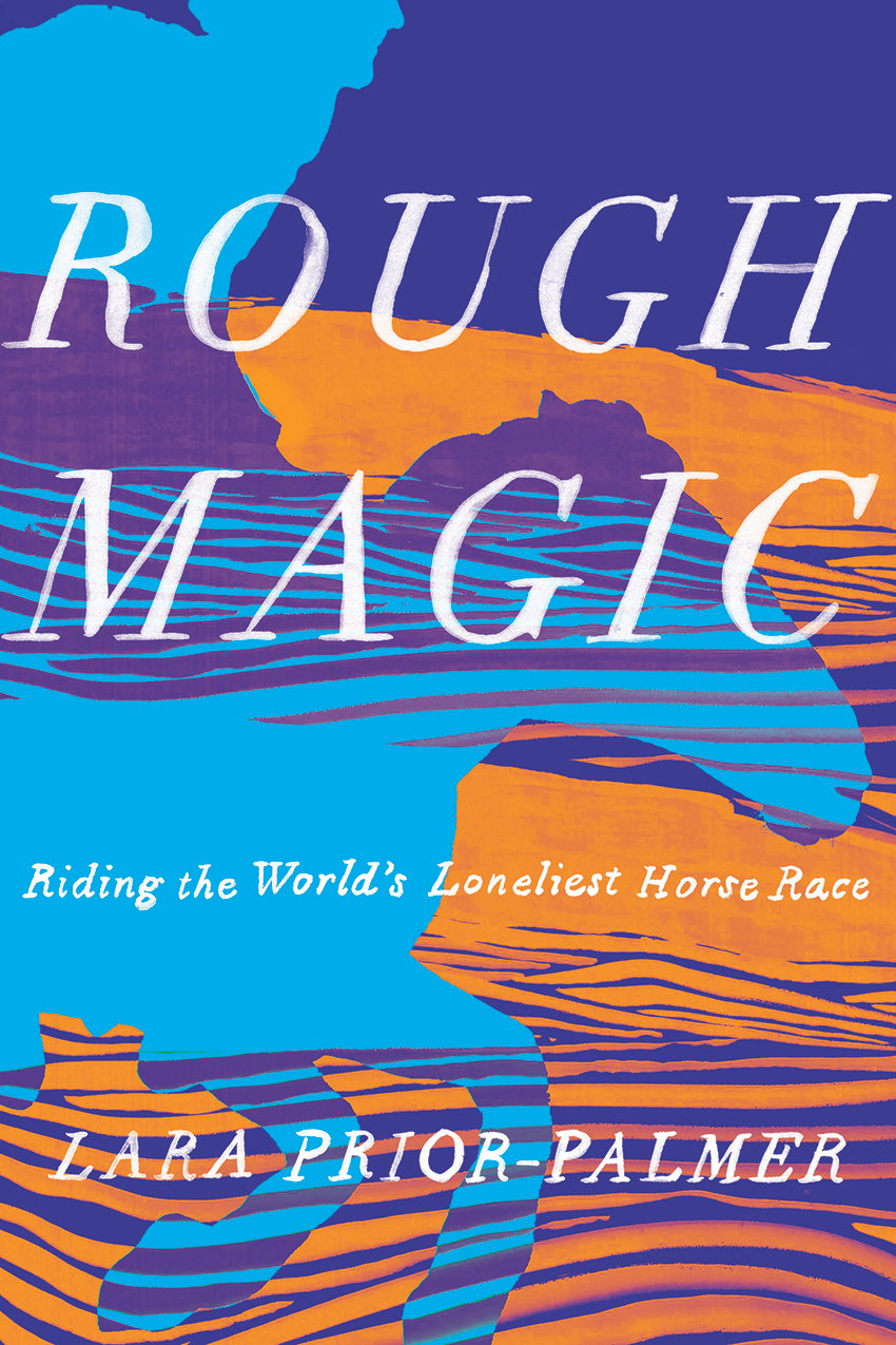Best Books For Summer Reading 2019: Rough magic cover, blue silhouette of person riding horse