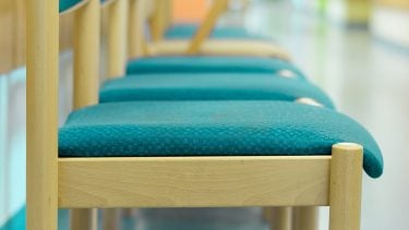 Almost abortion miscarriage story: A row of chairs in a waiting room in a hospital image