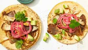 Plant-based, vegan roasted mushroom taco recipe