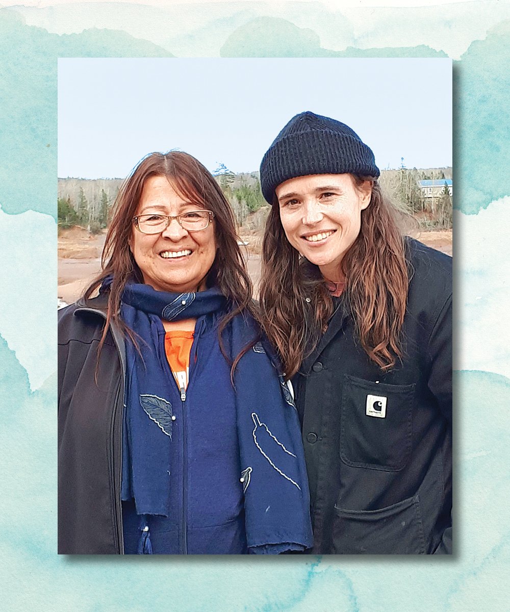 A photo of Dorene Bernard with Ellen Page, whose documentary There's Something in the Water is about environmental racism in Nova Scotia. 
