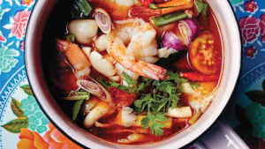 Chef Nuit Regular's Tom Yum Goong - sour and spicy soup with shrimp and tom yum paste