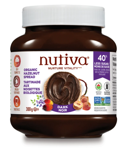 a photo of a jar of nutiva chocolate spread