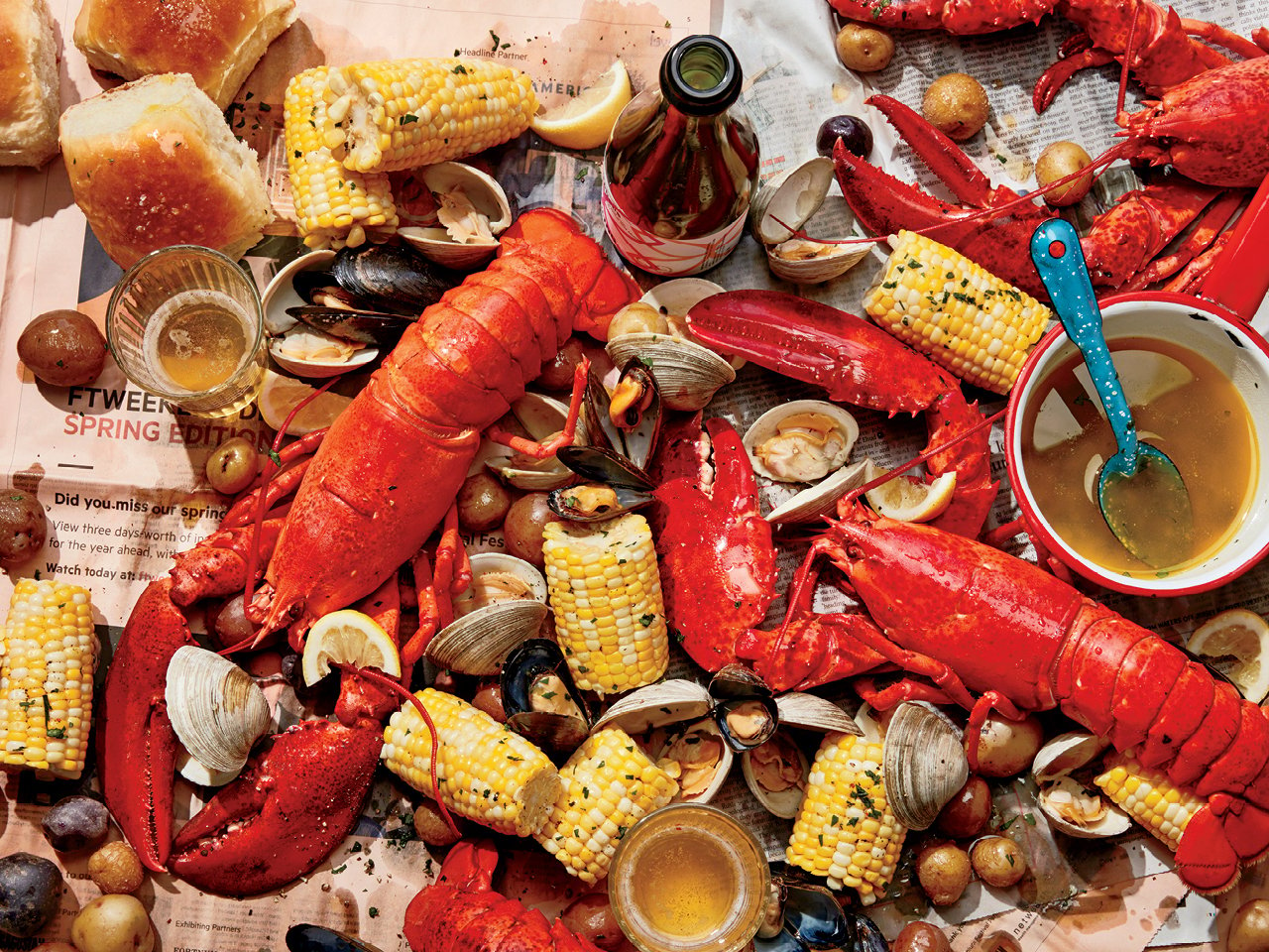 Lobster, Clam And Mussels Boil