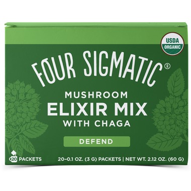 A box of Four Sigmatic Chaga Mushroom Elixir Mix