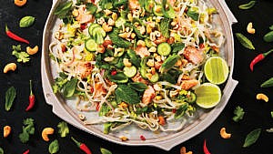 Hot-Smoked Trout and Rice Noodle Salad