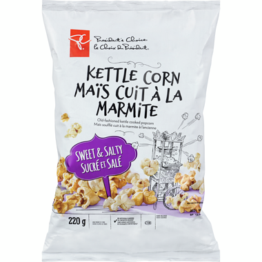 A photo of a bag of PC Kettle Corn